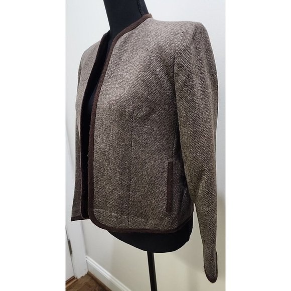 Vintage 60s 70s Evan-Picone Wool Cropped Blazer Size 10 Union Made Retro Women's - Picture 3 of 6